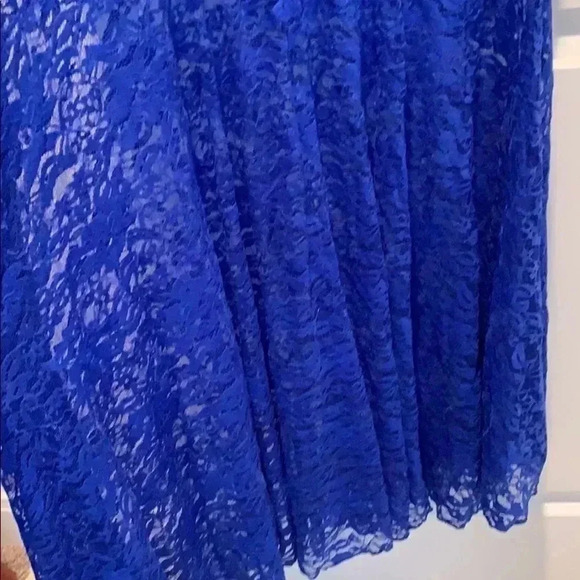 Royal Blue Lace Maxi Dress - Picture 5 of 5